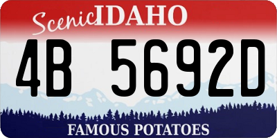 ID license plate 4B5692D