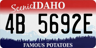 ID license plate 4B5692E