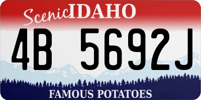 ID license plate 4B5692J