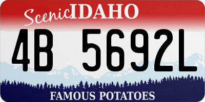 ID license plate 4B5692L