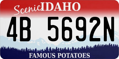ID license plate 4B5692N