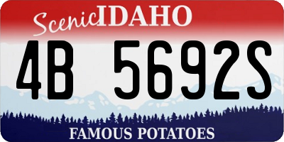ID license plate 4B5692S