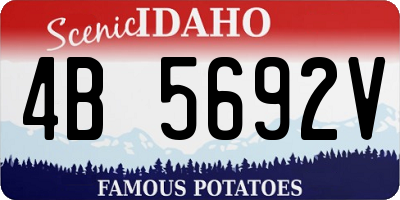 ID license plate 4B5692V