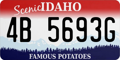 ID license plate 4B5693G