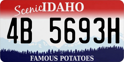 ID license plate 4B5693H
