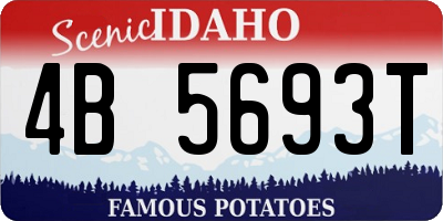 ID license plate 4B5693T