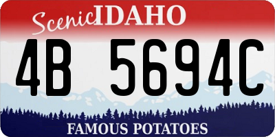 ID license plate 4B5694C