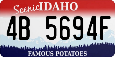 ID license plate 4B5694F
