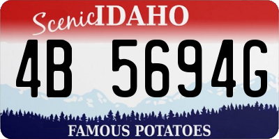 ID license plate 4B5694G