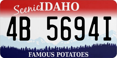 ID license plate 4B5694I