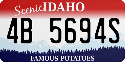 ID license plate 4B5694S