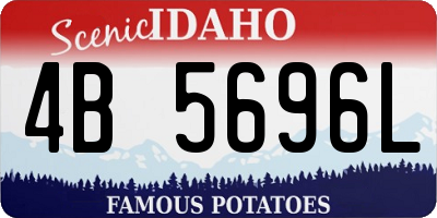 ID license plate 4B5696L