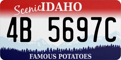 ID license plate 4B5697C