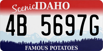 ID license plate 4B5697G