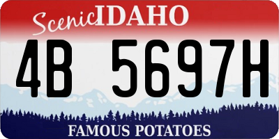 ID license plate 4B5697H