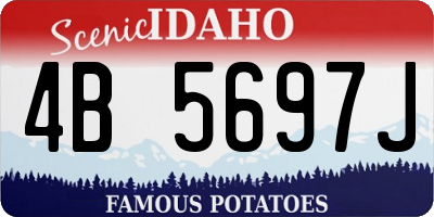 ID license plate 4B5697J