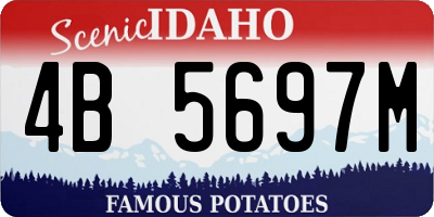 ID license plate 4B5697M
