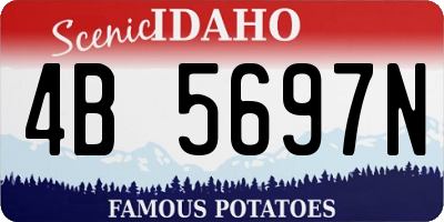 ID license plate 4B5697N