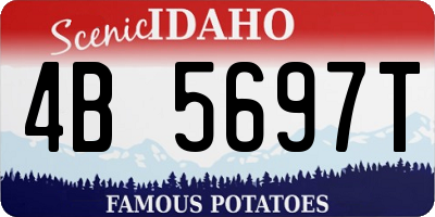 ID license plate 4B5697T