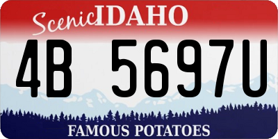 ID license plate 4B5697U