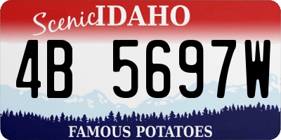 ID license plate 4B5697W