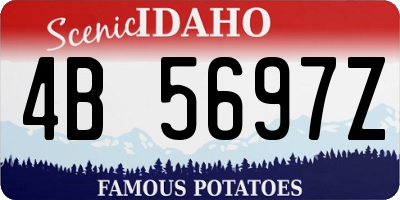 ID license plate 4B5697Z