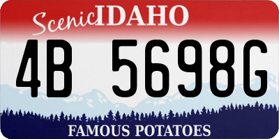 ID license plate 4B5698G