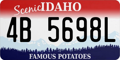 ID license plate 4B5698L