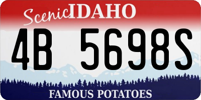 ID license plate 4B5698S