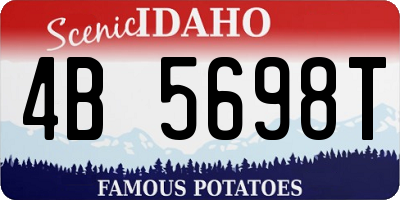ID license plate 4B5698T