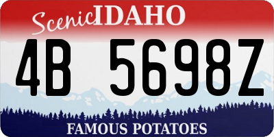 ID license plate 4B5698Z