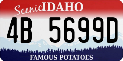 ID license plate 4B5699D