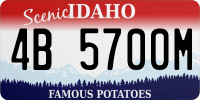 ID license plate 4B5700M