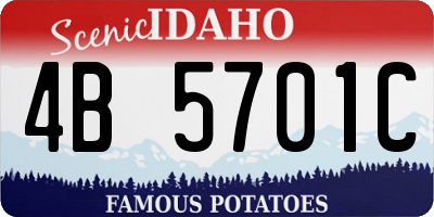 ID license plate 4B5701C