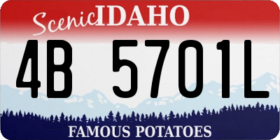 ID license plate 4B5701L