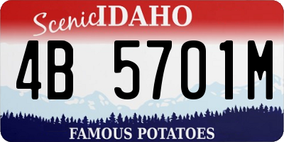 ID license plate 4B5701M