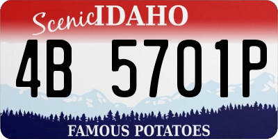 ID license plate 4B5701P