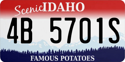 ID license plate 4B5701S