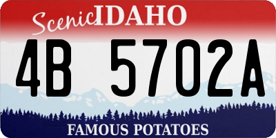 ID license plate 4B5702A