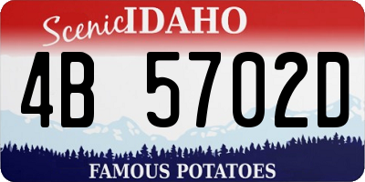 ID license plate 4B5702D