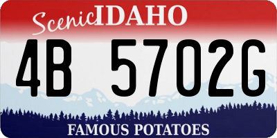ID license plate 4B5702G