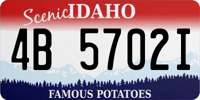 ID license plate 4B5702I