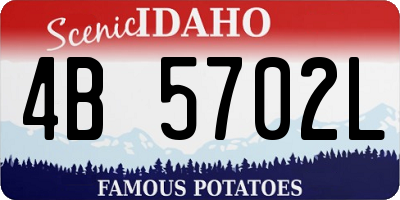 ID license plate 4B5702L