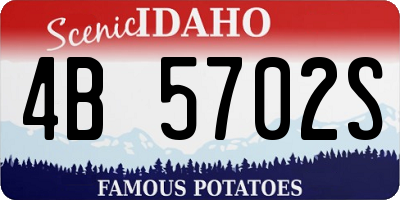 ID license plate 4B5702S