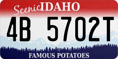 ID license plate 4B5702T