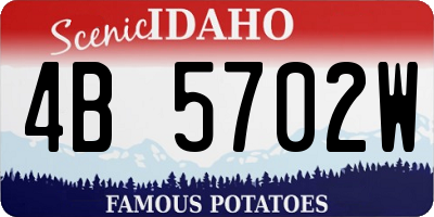 ID license plate 4B5702W