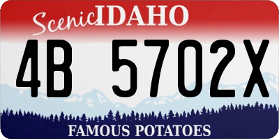 ID license plate 4B5702X