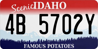 ID license plate 4B5702Y