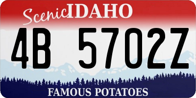 ID license plate 4B5702Z