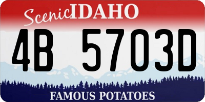 ID license plate 4B5703D